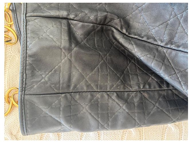 Christian Dior Cannage Lammleder Tote Bag Schwarz - Ansicht 9