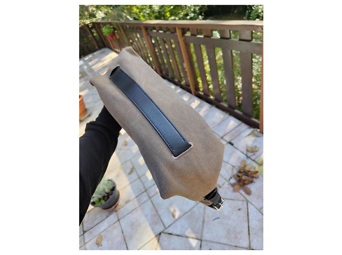 Sublime borsa tote Lemaire in cotone e pelle beige, nuova - vista 6