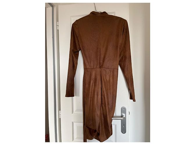 Isabel Marant Aleora Wickelkleid cognac Dunkelbraun - Ansicht 2