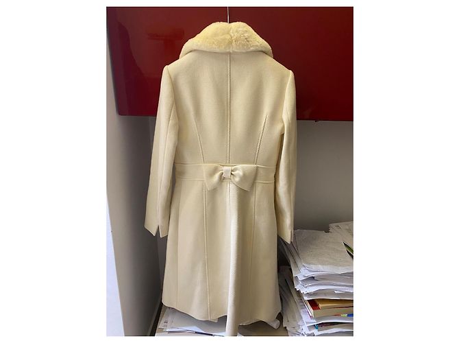 Abrigo Blumarine Bonton Blugirl de lana crema - vista 4