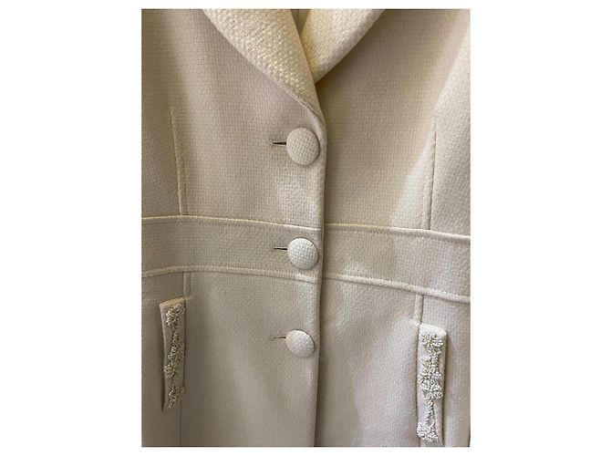 Abrigo Blumarine Bonton Blugirl de lana crema - vista 6