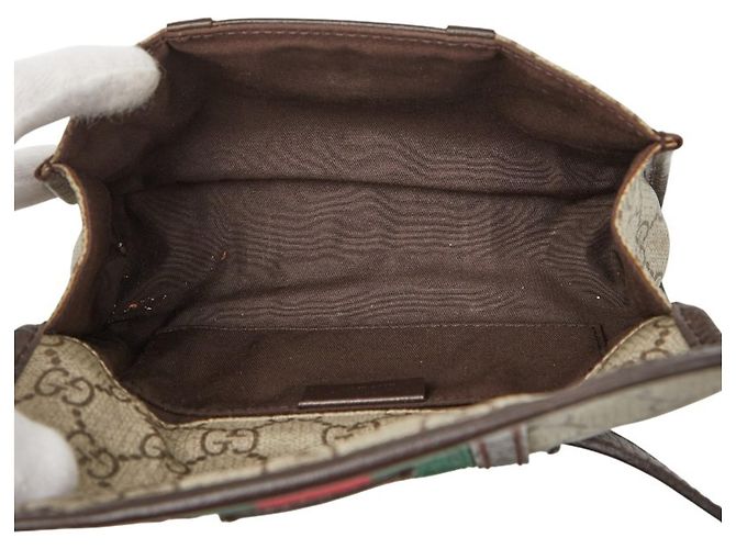 Borsa a tracolla Gucci Sherry Line GG Supreme Multicolore Beige - vista 10