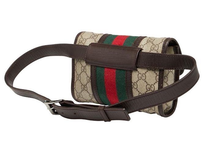 Borsa a tracolla Gucci Sherry Line GG Supreme Multicolore Beige - vista 2