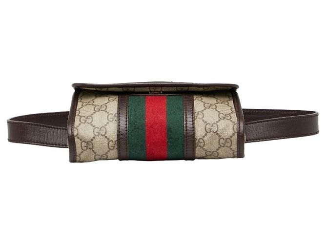 Borsa a tracolla Gucci Sherry Line GG Supreme Multicolore Beige - vista 3