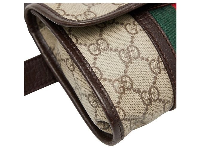 Borsa a tracolla Gucci Sherry Line GG Supreme Multicolore Beige - vista 4
