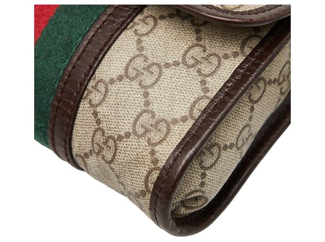 Borsa a tracolla Gucci Sherry Line GG Supreme Multicolore Beige - vista 5