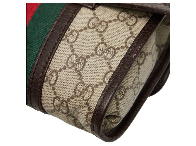 Borsa a tracolla Gucci Sherry Line GG Supreme Multicolore Beige - vista 7