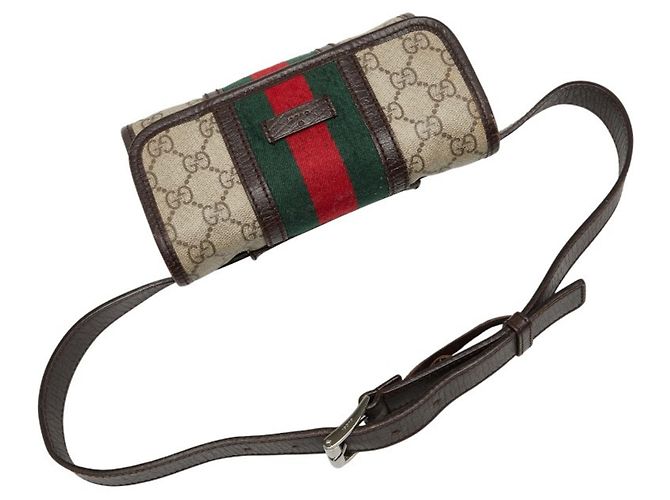 Borsa a tracolla Gucci Sherry Line GG Supreme Multicolore Beige - vista 9