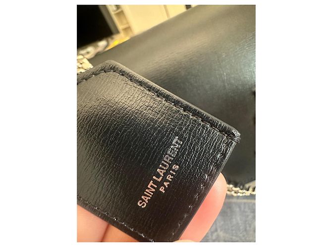 Saint Laurent Sunset Borsa in pelle nera Nero - vista 13