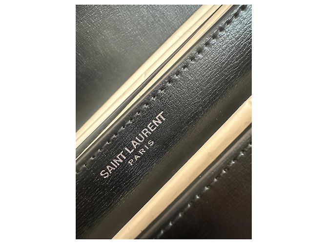 Saint Laurent Sunset Borsa in pelle nera Nero - vista 15
