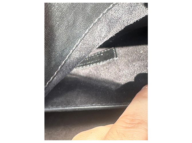 Saint Laurent Sunset Borsa in pelle nera Nero - vista 16