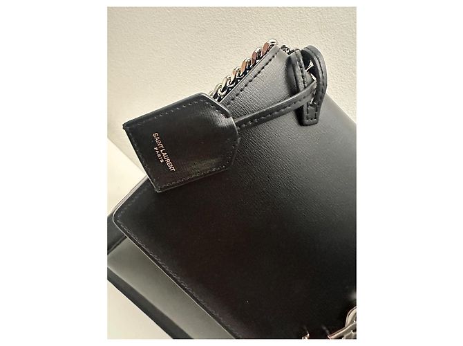 Saint Laurent Sunset Borsa in pelle nera Nero - vista 3