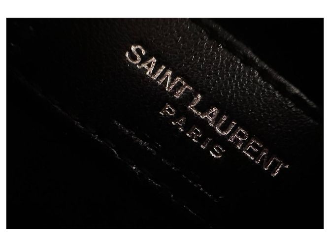 Saint Laurent Sunset Borsa in pelle nera Nero - vista 8