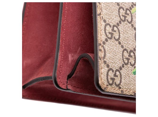 Borsa a Spalla Gucci Dionysus Media GG Supreme Blooms Marrone Beige - vista 10