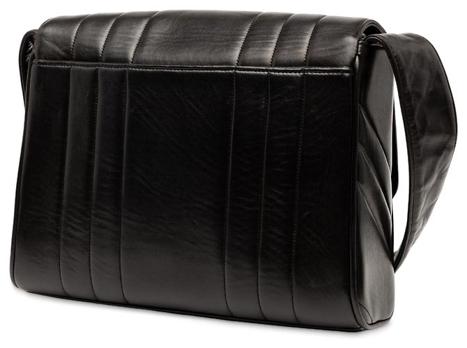 Chanel Nero Pelle di Agnello Trapuntata Verticale - vista 2