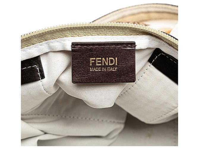 Fendi Braune Micro Zucchino Nylon Tasche Hellbraun - Ansicht 5