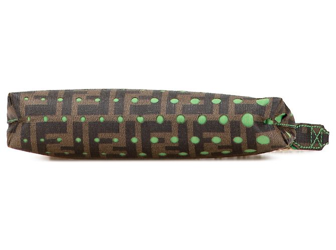 Pochette a Catena Fendi Brown Zucca Spalmati Dots Marrone - vista 3