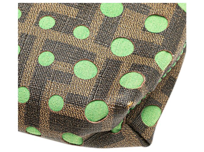 Pochette a Catena Fendi Brown Zucca Spalmati Dots Marrone - vista 8