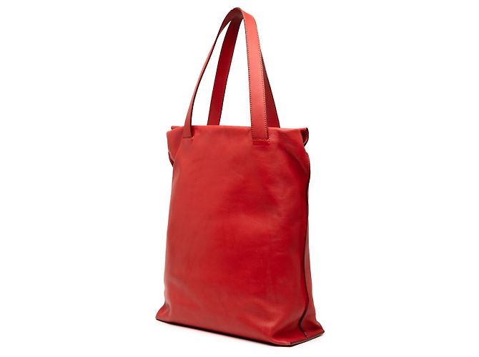 LOEWE Rote Leder Anagram Shopper Tasche - Ansicht 2