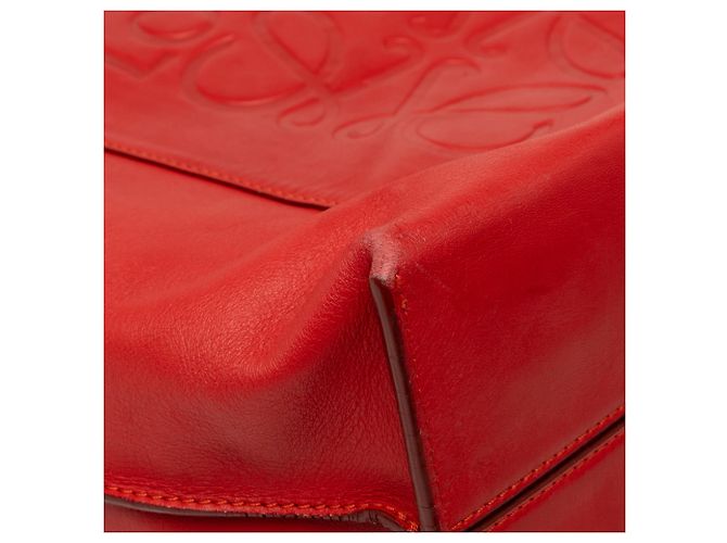 LOEWE Rote Leder Anagram Shopper Tasche - Ansicht 8