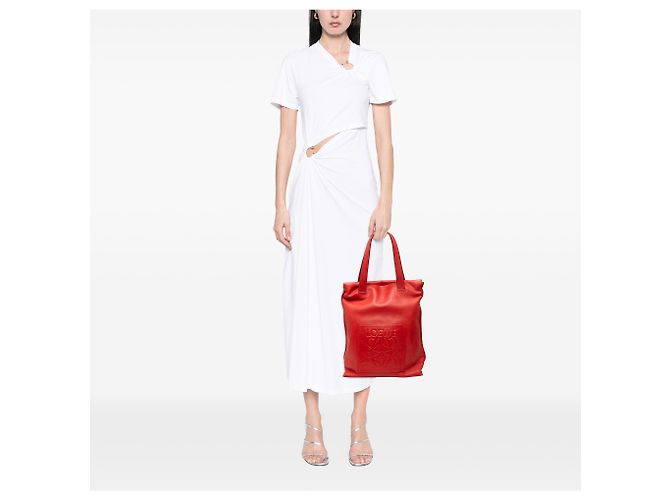 LOEWE Rote Leder Anagram Shopper Tasche - Ansicht 9