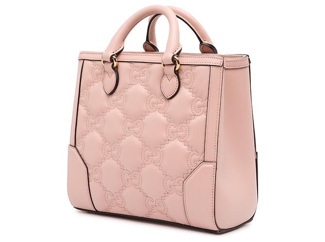 Borsa a mano Gucci Mini GG Matelassé in pelle rosa - vista 2
