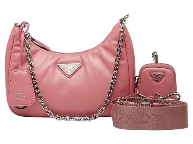 Borsa a catena Prada Re-Edition 2005 Rosa - vista 12