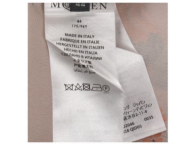 Vestido Mini Alexander McQueen en Seda con Estampado Floral Multicolor - vista 5