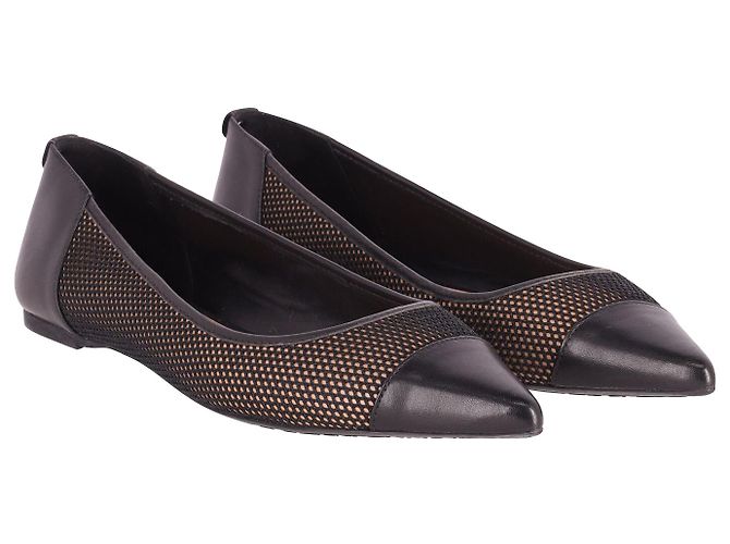 Ballerine Punta Michael Kors in Pelle Nera Nero - vista 2