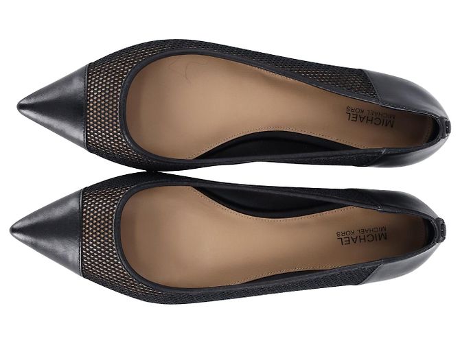 Ballerine Punta Michael Kors in Pelle Nera Nero - vista 5