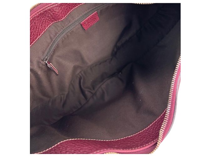 Bamboo Bolsa hobo de couro bordeaux com anel de bambu meia-lua Gucci Vermelho - vista 10