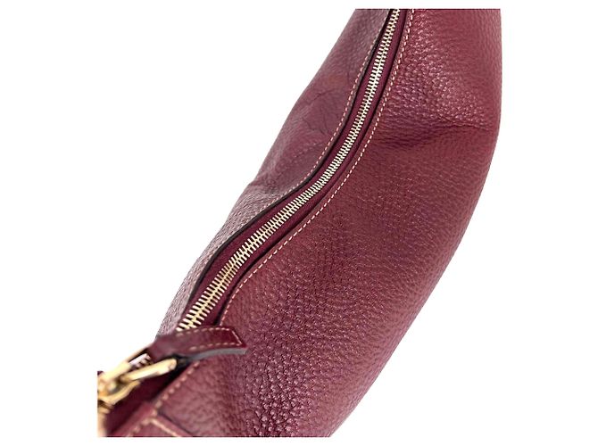 Bamboo Bolsa hobo de couro bordeaux com anel de bambu meia-lua Gucci Vermelho - vista 6