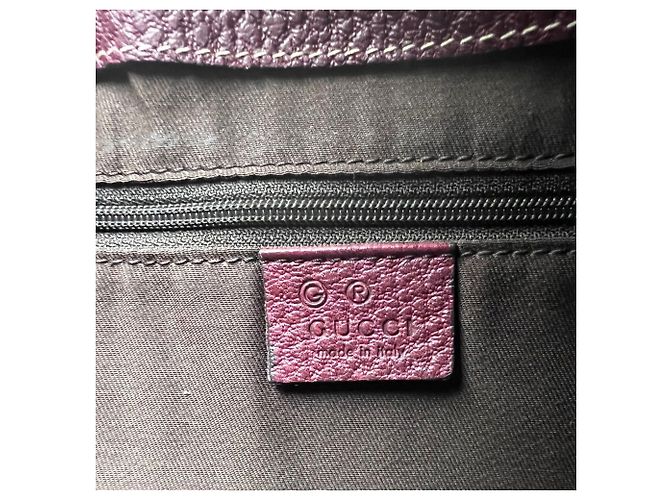Bamboo Bolsa hobo de couro bordeaux com anel de bambu meia-lua Gucci Vermelho - vista 8