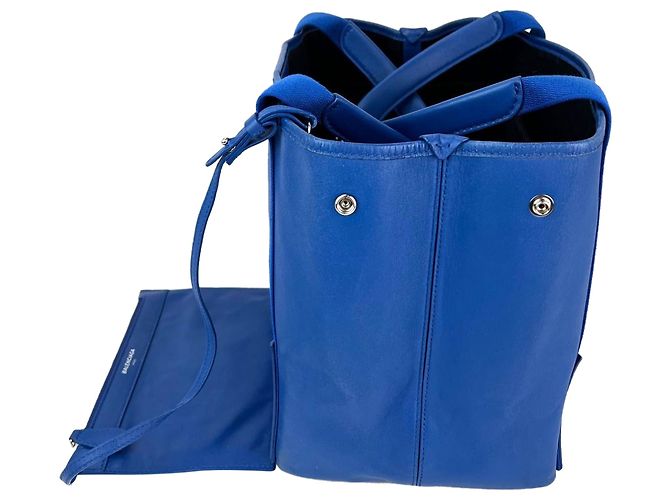 Day Set Tote e Pouch Blu S in Pelle di Vitello Navy Balenciaga - vista 4