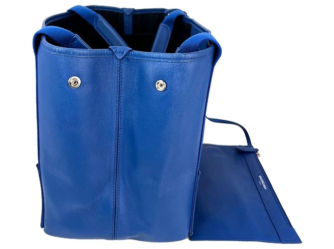 Day Set Tote e Pouch Blu S in Pelle di Vitello Navy Balenciaga - vista 5