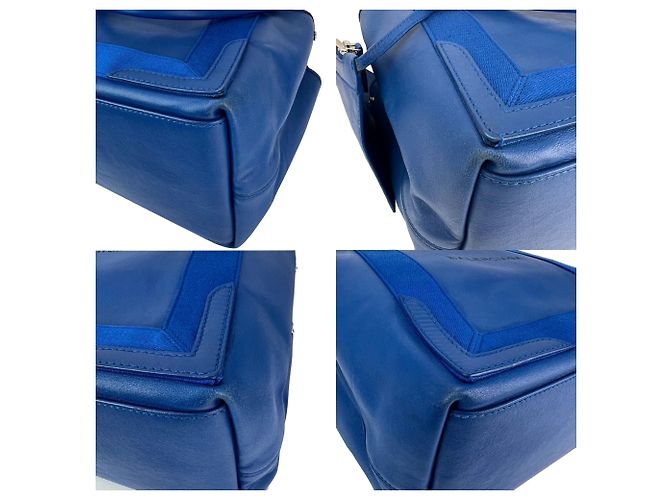 Day Set Tote e Pouch Blu S in Pelle di Vitello Navy Balenciaga - vista 8
