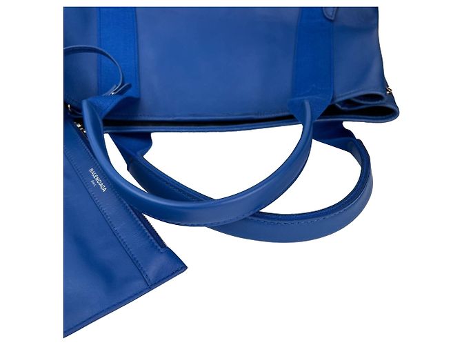 Day Set Tote e Pouch Blu S in Pelle di Vitello Navy Balenciaga - vista 9