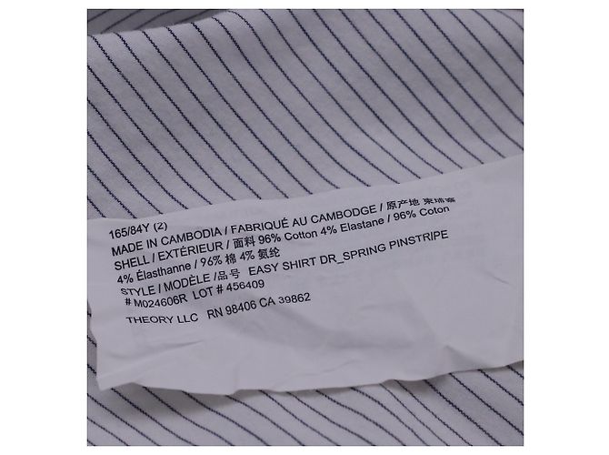 Abito camicia a righe con cintura Theory in cotone grigio - vista 6