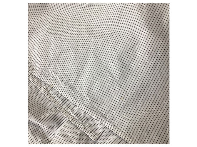 Abito camicia a righe con cintura Theory in cotone grigio - vista 7