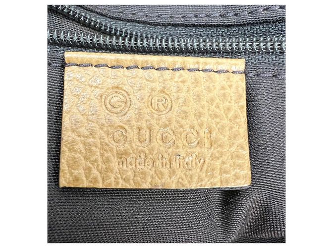 Borsa hobo convertibile in pelle beige Gucci Abbey Marrone - vista 10