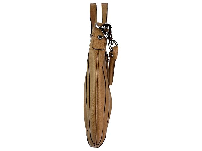 Borsa hobo convertibile in pelle beige Gucci Abbey Marrone - vista 4