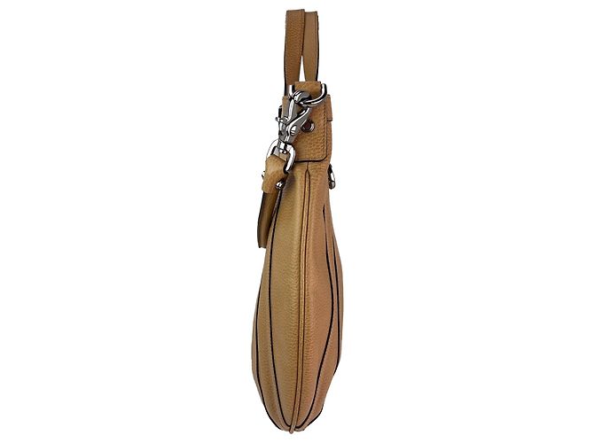 Borsa hobo convertibile in pelle beige Gucci Abbey Marrone - vista 5