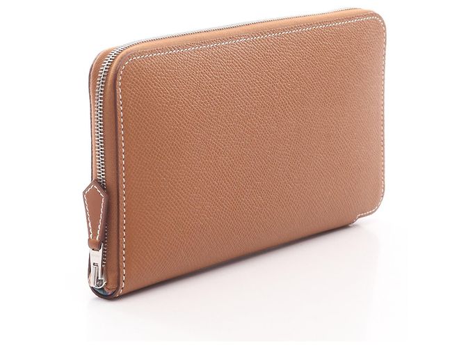 Hermès Portafoglio Lungo Azap Silk'in in Pelle Marrone Hermes - vista 2
