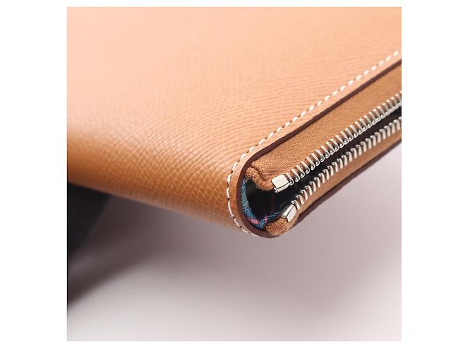 Hermès Portafoglio Lungo Azap Silk'in in Pelle Marrone Hermes - vista 3