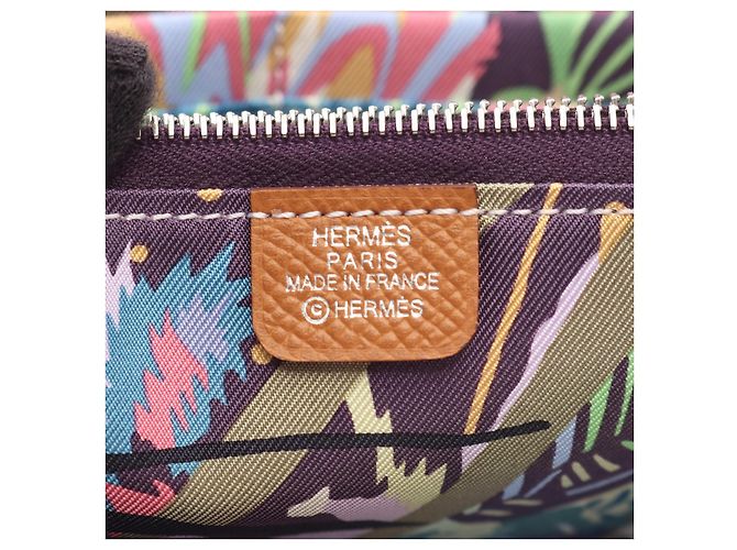 Hermès Portafoglio Lungo Azap Silk'in in Pelle Marrone Hermes - vista 7