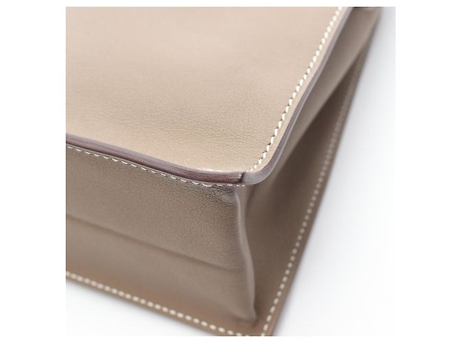 Borsa Clutch Kelly Dance 2 di Hermès in pelle marrone - vista 5
