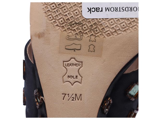 Tory Burch Estella Wedge Sandals in Black Satin - view 7