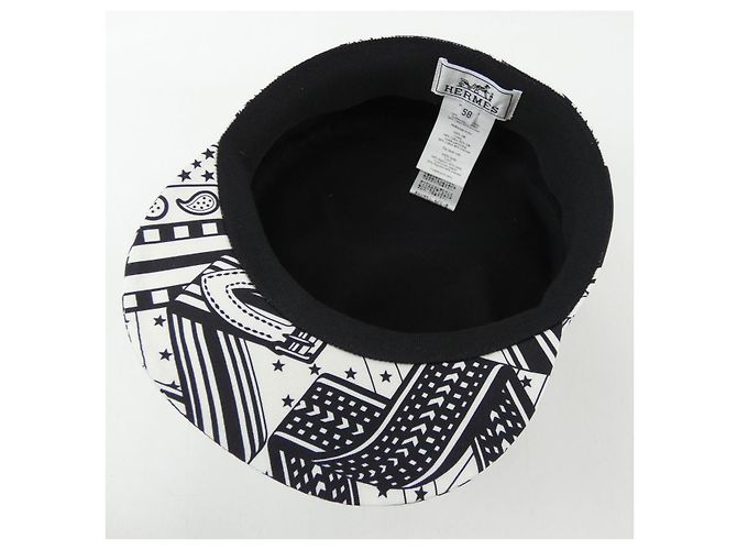 Cappello in seta Twillene di Hermès Bianco - vista 5