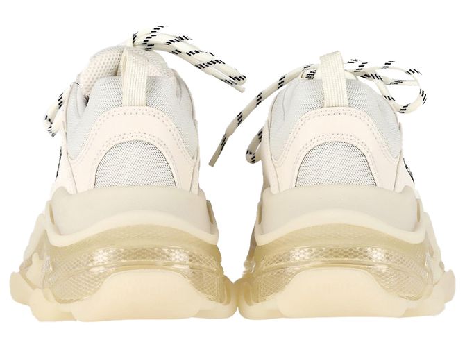 Everyday Balenciaga Triple S Sneakers mit transparenter Sohle aus cremefarbenem Polyester - Ansicht 5