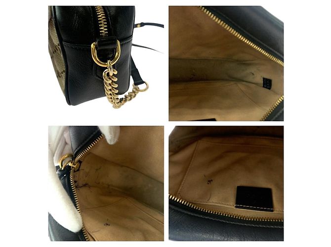 Borsa a Spalla Trapuntata Gucci GG Marmont Marrone Beige - vista 6